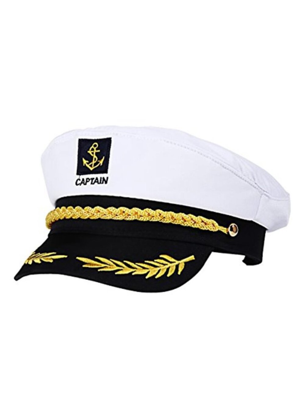 Adult Yacht Captain Hat White Sailor Hat for Women Men Yacht Boat Sailor